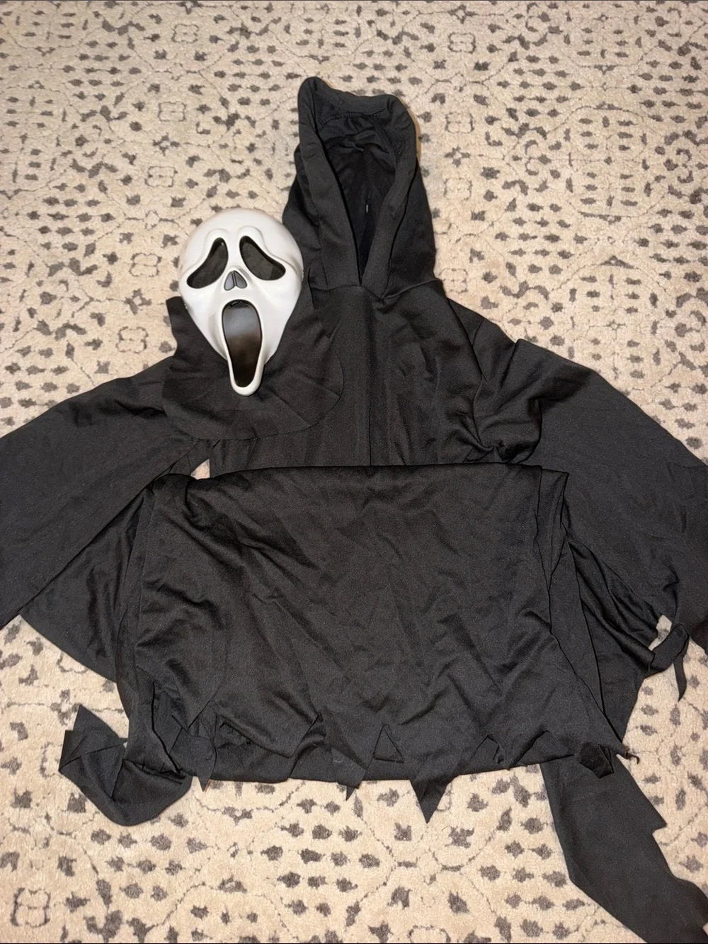 Black Hooded Scream Costume with Mask